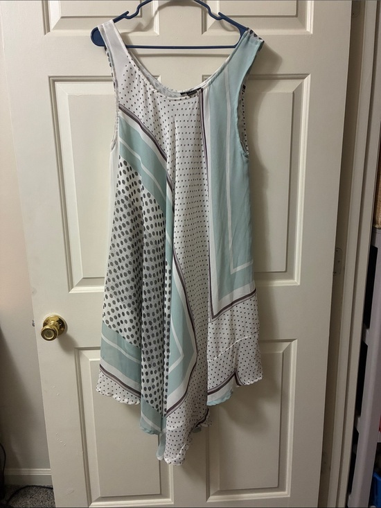 Ana & Rose Dresses & Skirts - Sleeveless Mint & White Asymmetrical Summer Dress